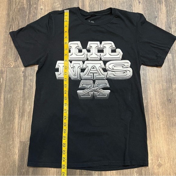 Unisex Lil Nas X Black Logo Front And Back Tee Shirt Size S - Picture 7 of 8